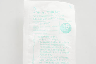 Braun V1415-15 IV Administration Set 15Drops/mL, 93inch x 19mL Approx.